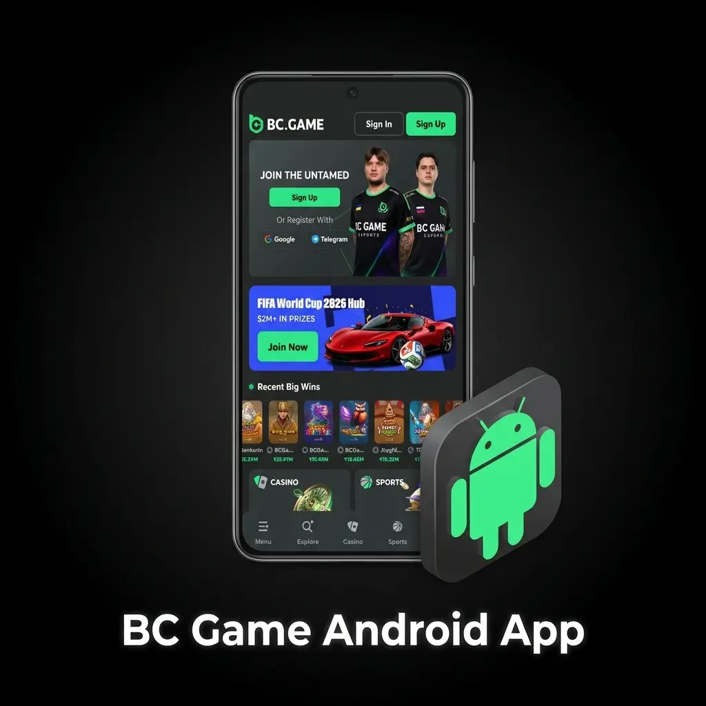 BC Game Android app APK download and installation steps for Android 5.0 and above devices in India
