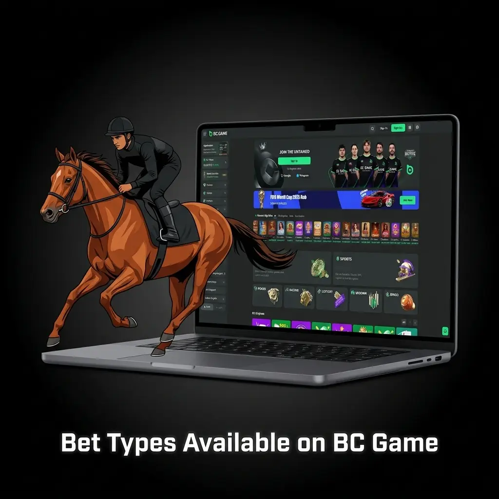 BC Game bet types including single bets, accumulator parlays, and system bets for India players on sports markets