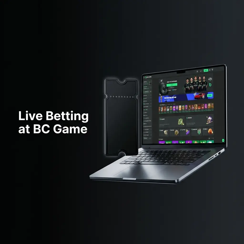 BC Game live betting interface showing real-time odds for cricket, football, and kabaddi with live scores and cash-out options
